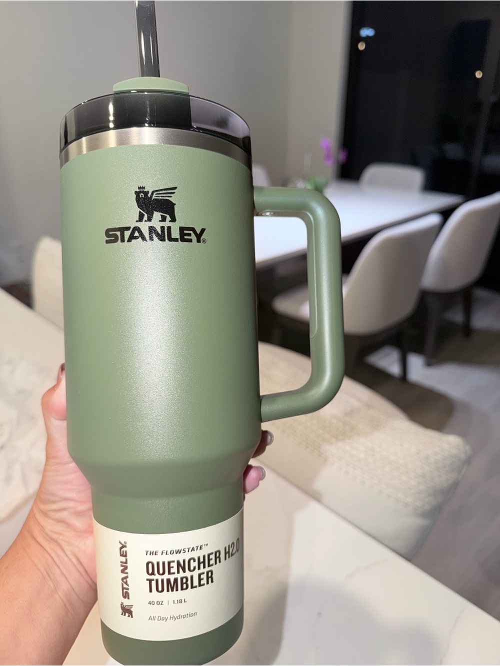 Stanley Sage Green Insulated Quencher Tumbler with Handle